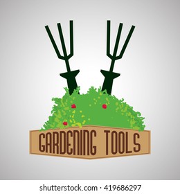 Gardening design. tool concept. natural  icon, editable vector