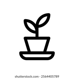 Gardening. Editable stroke vector icon.