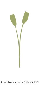 Gardening Element Illustration. Plant And Flower Illustration. Summer, Spring Season Elements.