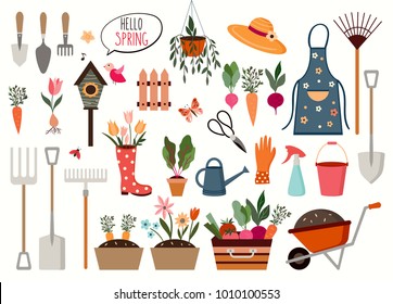 Gardening elements collection