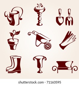 Gardening elements set