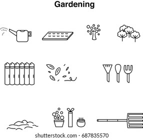 Gardening equipment and environment 