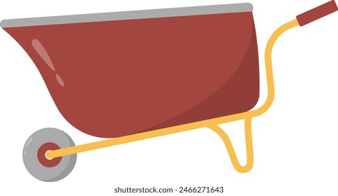 Gardening Equipment in Flat Style. Isolated on a White Background