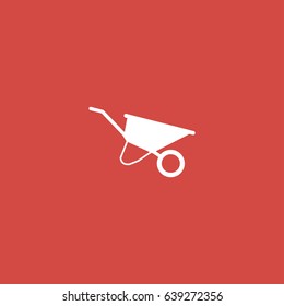 gardening equipment icon. sign design. red background