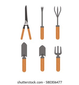Gardening equipment vector