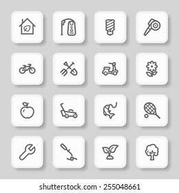 Gardening Equipment Web icons