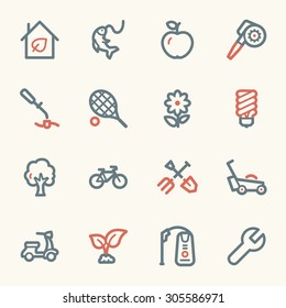 Gardening Equipment Web icons