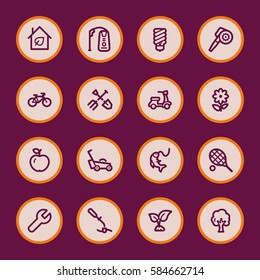 Gardening Equipment Web icons