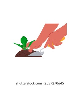 Gardening, Farming Flat Vector Illustration