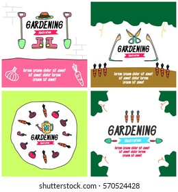 Gardening and farming for kid illustration