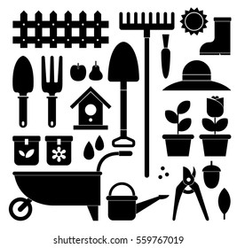 gardening flat illustrator, vector, farm, summer, nature