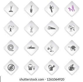 gardening flat rhombus web icons for user interface design