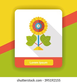 gardening flower flat icon