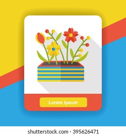 gardening flower flat icon