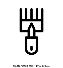 gardening fork icon or logo isolated sign symbol vector illustration - high quality black style vector icons
