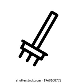 gardening fork icon or logo isolated sign symbol vector illustration - high quality black style vector icons
