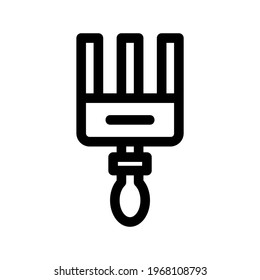 gardening fork icon or logo isolated sign symbol vector illustration - high quality black style vector icons
