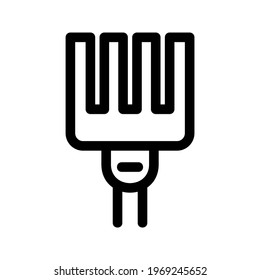 gardening fork icon or logo isolated sign symbol vector illustration - high quality black style vector icons

