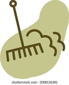 Gardening fork, illustration, vector on a white background.
