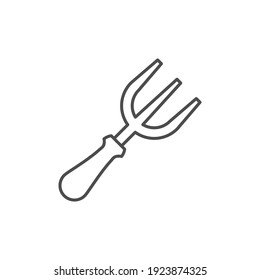 Gardening fork line outline icon