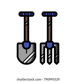 Gardening - Fork And Spade 