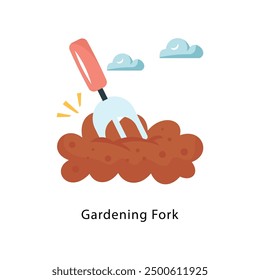 Gardening Fork Vector Flat Icon Design illustration Symbol on White background EPS 10 File 