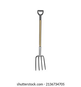 A gardening fork vector illustration