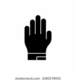 Gardening Glove Silhouette Icon Design Illustration