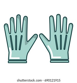 Gardening gloves icon. Cartoon illustration of gardening gloves vector icon for web design