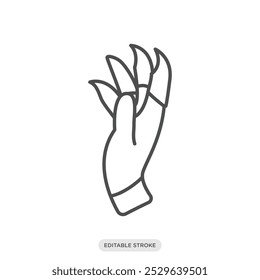 Gardening gloves icon, gardening symbol on white background - vector illustration
