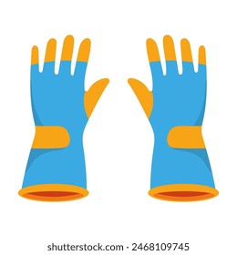 Gardening gloves for men vector cartoon illustration isolated on a white background.