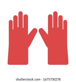 gardening gloves on white background vector illustration design