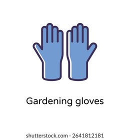 Gardening gloves vector icon stock illustration