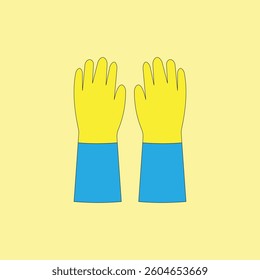 Gardening Gloves vector illustration. Help keep hands clean and lessen chance of getting germs