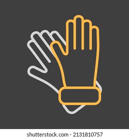 Guantes de jardinería para el icono del vector del trabajo. Protección de mano agrícola, seguridad de guantes. Símbolo gráfico para agricultura, jardín y plantas sitio web y diseño de aplicaciones, logotipo, aplicación, interfaz de usuario