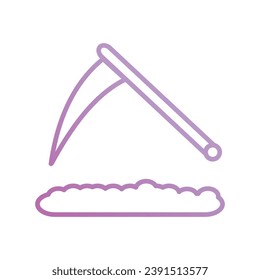 gardening gradient icon stock illustration 