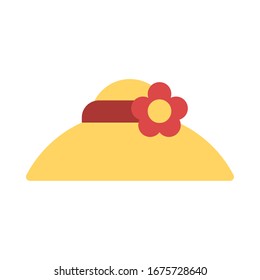 gardening hat on white background vector illustration design