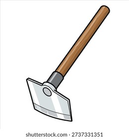 Gardening Hoe: Essential Tool for Weeding Cultivation illustration vector