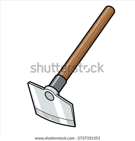 Gardening Hoe: Essential Tool for Weeding Cultivation illustration vector