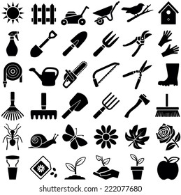 Gardening icon collection - vector illustration 