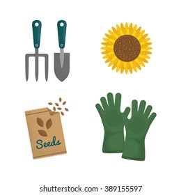 Gardening icon design 