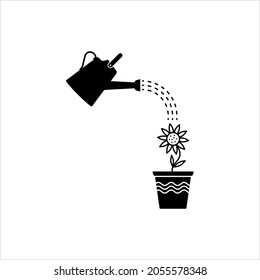 Gardening Icon, Horticulture Practice Of Growing, Cultivating Plants Vector Art Illustration