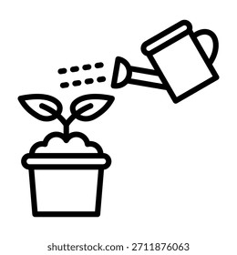 Gardening Icon Line Style Vector Illustration