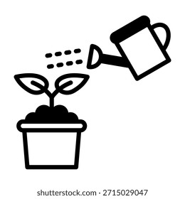 Ícone de jardinagem - Ilustração de vetor de estilo misto
