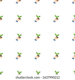Gardening icon pattern seamless isolated on white background. Editable flat Gardening icon. Gardening icon pattern for web and mobile.