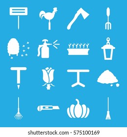 Gardening icon. Set of 16 Gardening filled icons