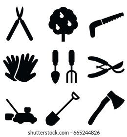 gardening icon set