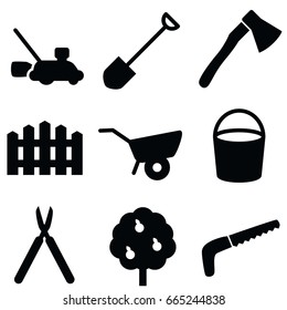 gardening icon set