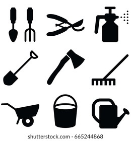 gardening icon set