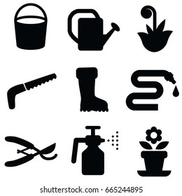 gardening icon set
